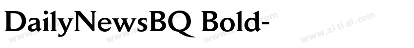 DailyNewsBQ Bold字体转换